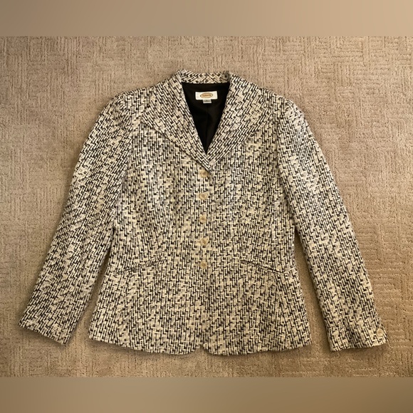 Talbots Jackets & Blazers - Vintage Talbots Women Blazer Tweed Lined Cotton/Silk Sz 8 M EUC Old Money Office